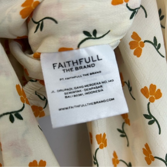 Faithful The Brand La Guardia Floral Cropped Tie-Front Crepe To Size 4 - Picture 14 of 16